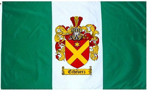 Echeverz family crest coat of arms flag