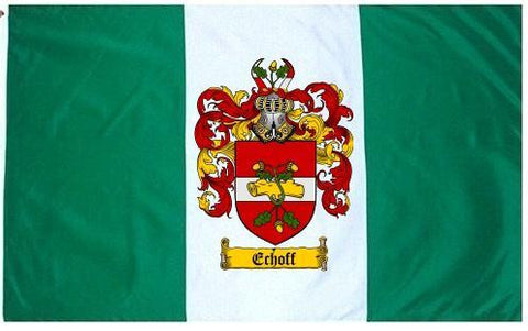 Echoff family crest coat of arms flag