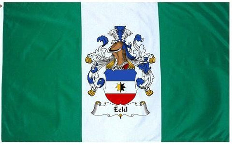 Eckl family crest coat of arms flag