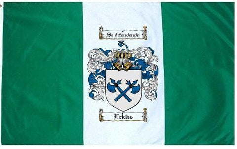 Eckles family crest coat of arms flag