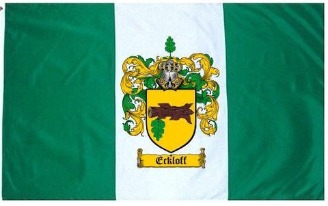 Eckloff family crest coat of arms flag