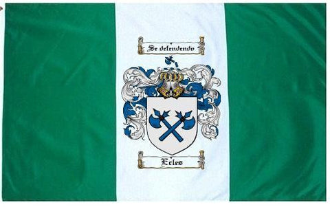 Ecles family crest coat of arms flag