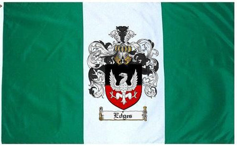 Edges family crest coat of arms flag