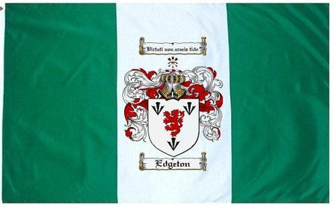Edgeton family crest coat of arms flag