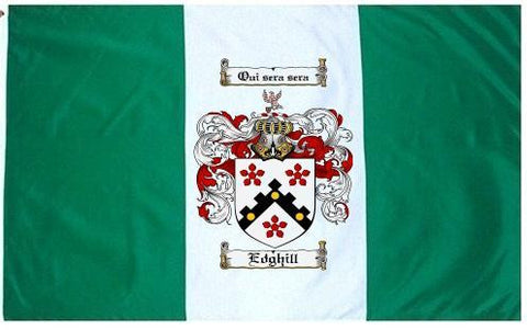 Edghill family crest coat of arms flag
