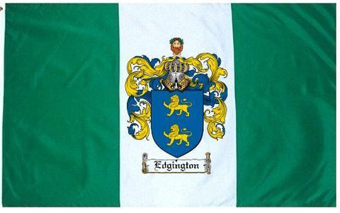 Edgington family crest coat of arms flag