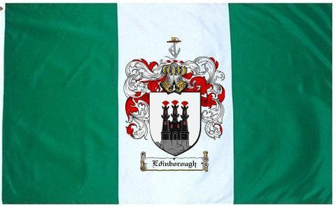 Edinborough family crest coat of arms flag