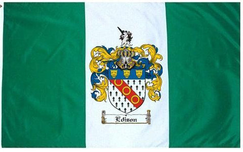 Edison family crest coat of arms flag