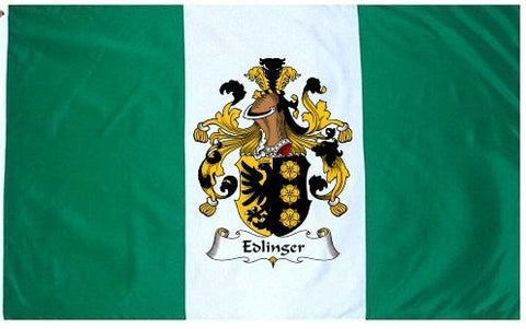 Edlinger family crest coat of arms flag