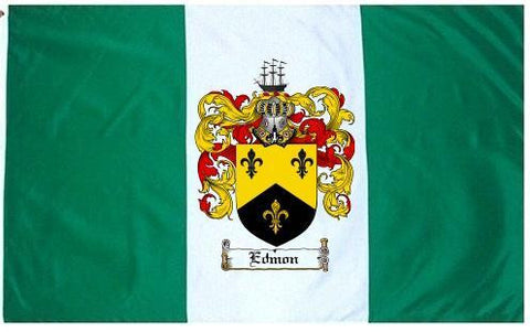 Edmon family crest coat of arms flag