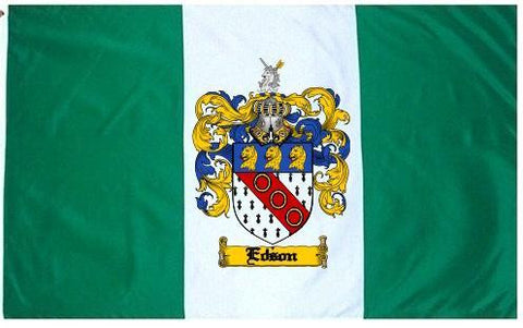 Edson family crest coat of arms flag