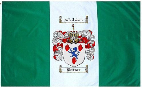 Edzear family crest coat of arms flag