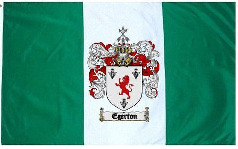 Egerton family crest coat of arms flag