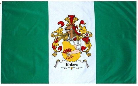 Ehlers family crest coat of arms flag