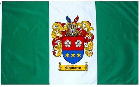 Ehmann family crest coat of arms flag