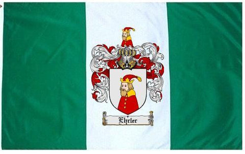 Ehrler family crest coat of arms flag