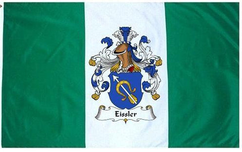 Eissler family crest coat of arms flag