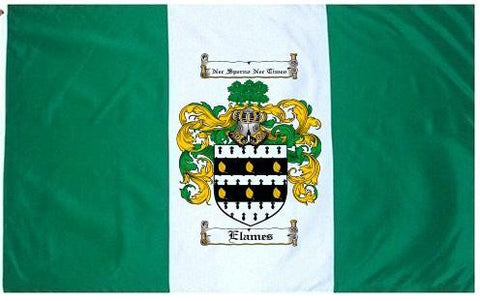 Elames family crest coat of arms flag