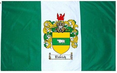 Eldrich family crest coat of arms flag