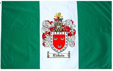Eldwin family crest coat of arms flag