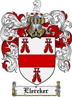 Elercker coat of arms family crest download