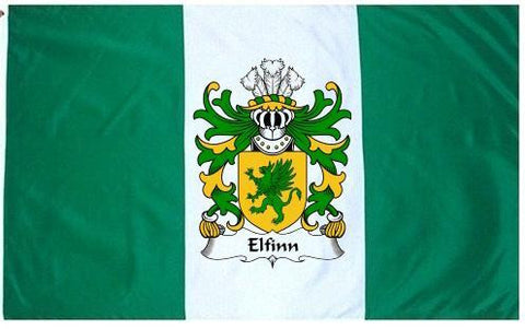 Elfinn family crest coat of arms flag