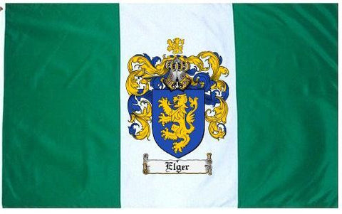 Elger family crest coat of arms flag