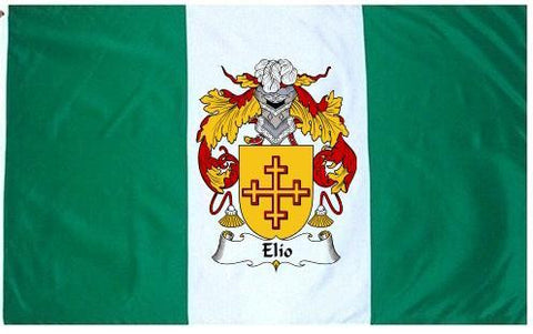 Elio family crest coat of arms flag