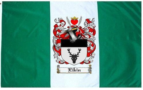 Elkin family crest coat of arms flag