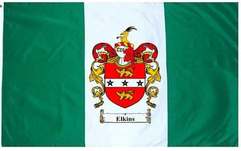 Elkins family crest coat of arms flag