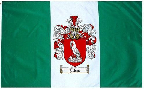 Ellem family crest coat of arms flag