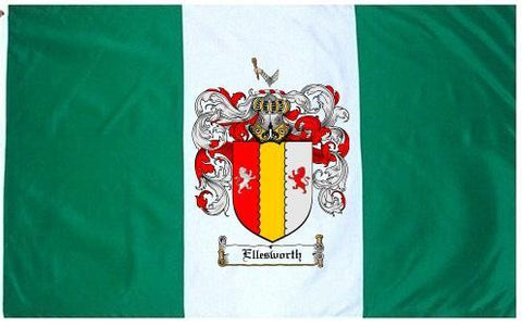 Ellesworth family crest coat of arms flag