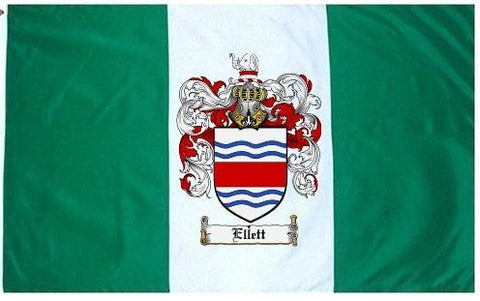 Ellett family crest coat of arms flag