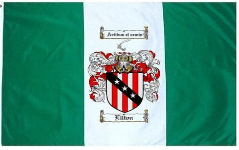 Ellton family crest coat of arms flag