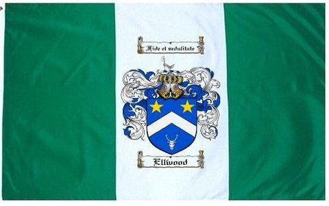 Ellwood family crest coat of arms flag