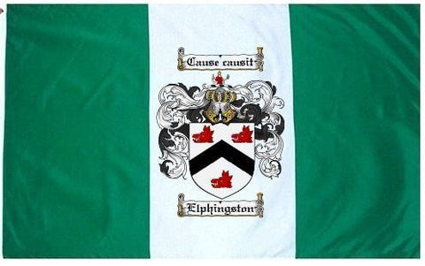 Elphingston family crest coat of arms flag