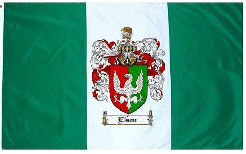 Elson family crest coat of arms flag