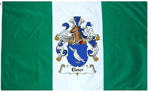 Elster family crest coat of arms flag