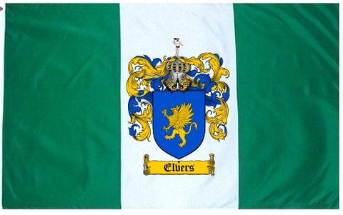 Elvers family crest coat of arms flag