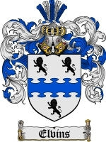 Elvins coat of arms family crest download