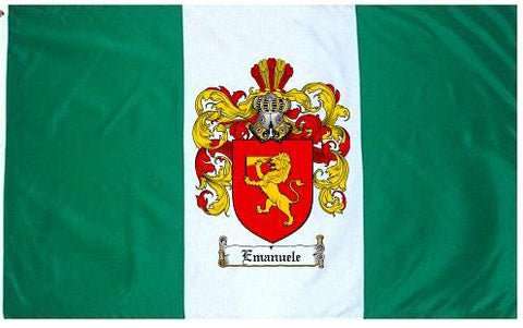 Emanuele family crest coat of arms flag