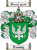 Emesly coat of arms family crest download