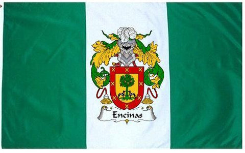 Encinas family crest coat of arms flag