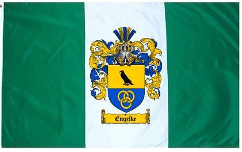Engelke family crest coat of arms flag