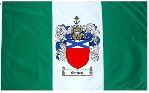 Ennes family crest coat of arms flag