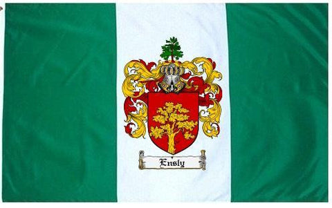 Ensly family crest coat of arms flag