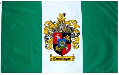 Ensminger family crest coat of arms flag