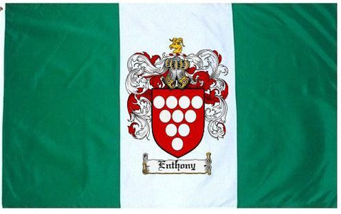 Enthony family crest coat of arms flag