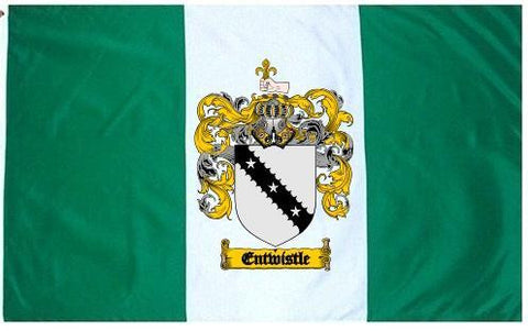Entwistle family crest coat of arms flag