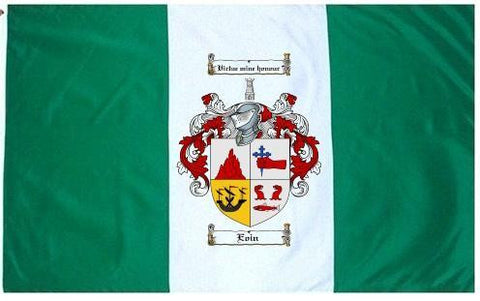 Eoin family crest coat of arms flag